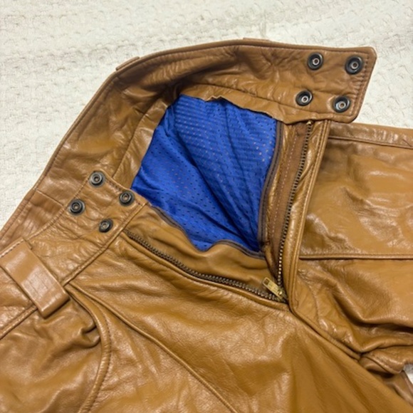 Vintage Leather Bell Bottom Pants - Picture 3 of 3